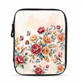 Tablet Sleeve - Peach Watercolor Floral and Bird Print