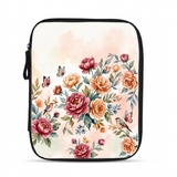 Tablet Sleeve - Peach Watercolor Floral and Bird Print