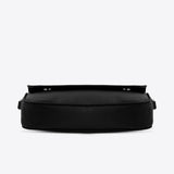 Black Messenger Crossbody Fawn – bottom view (plain body) – ECADRA