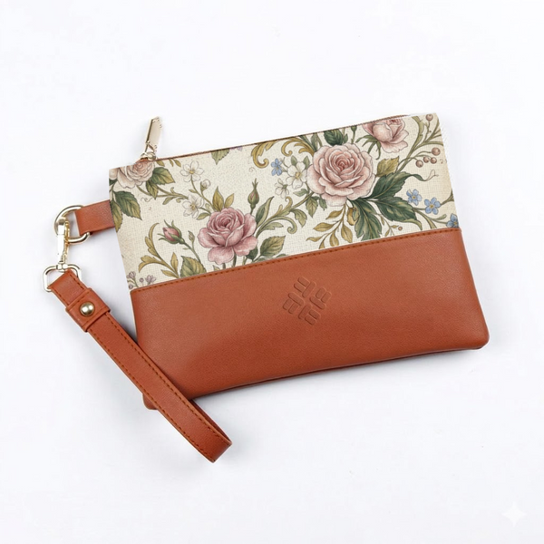 Toiletry Pouch Vintage Victorian Rose Aesthetic Botanical