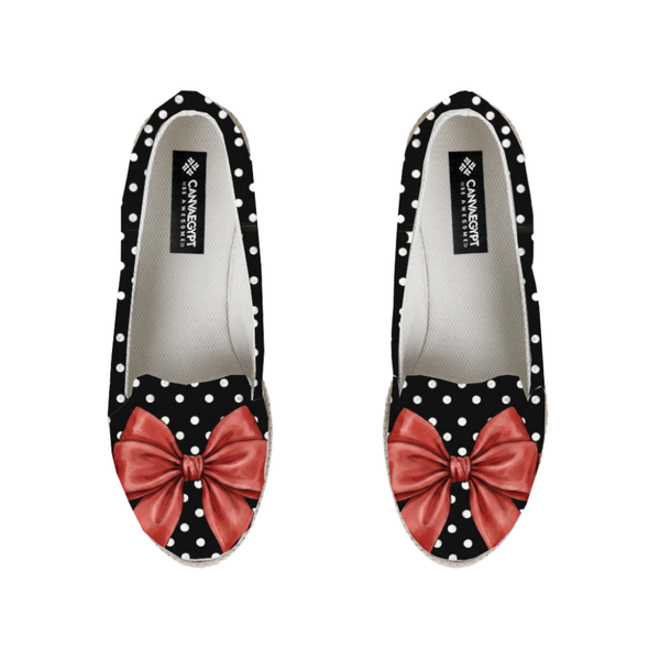 Polka Dot Red Bow Nook Espadrille