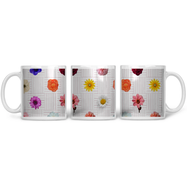 Colorful Roses Printed Mug – مج مطبوع برسمة ورد – ECADRA