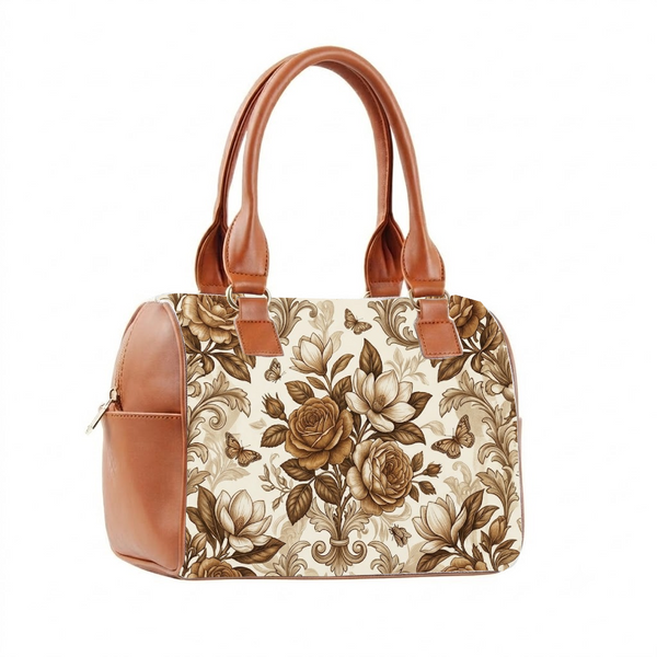 Speedy Bag Vintage Floral Rose Botanical Brown Cottagecore - 1