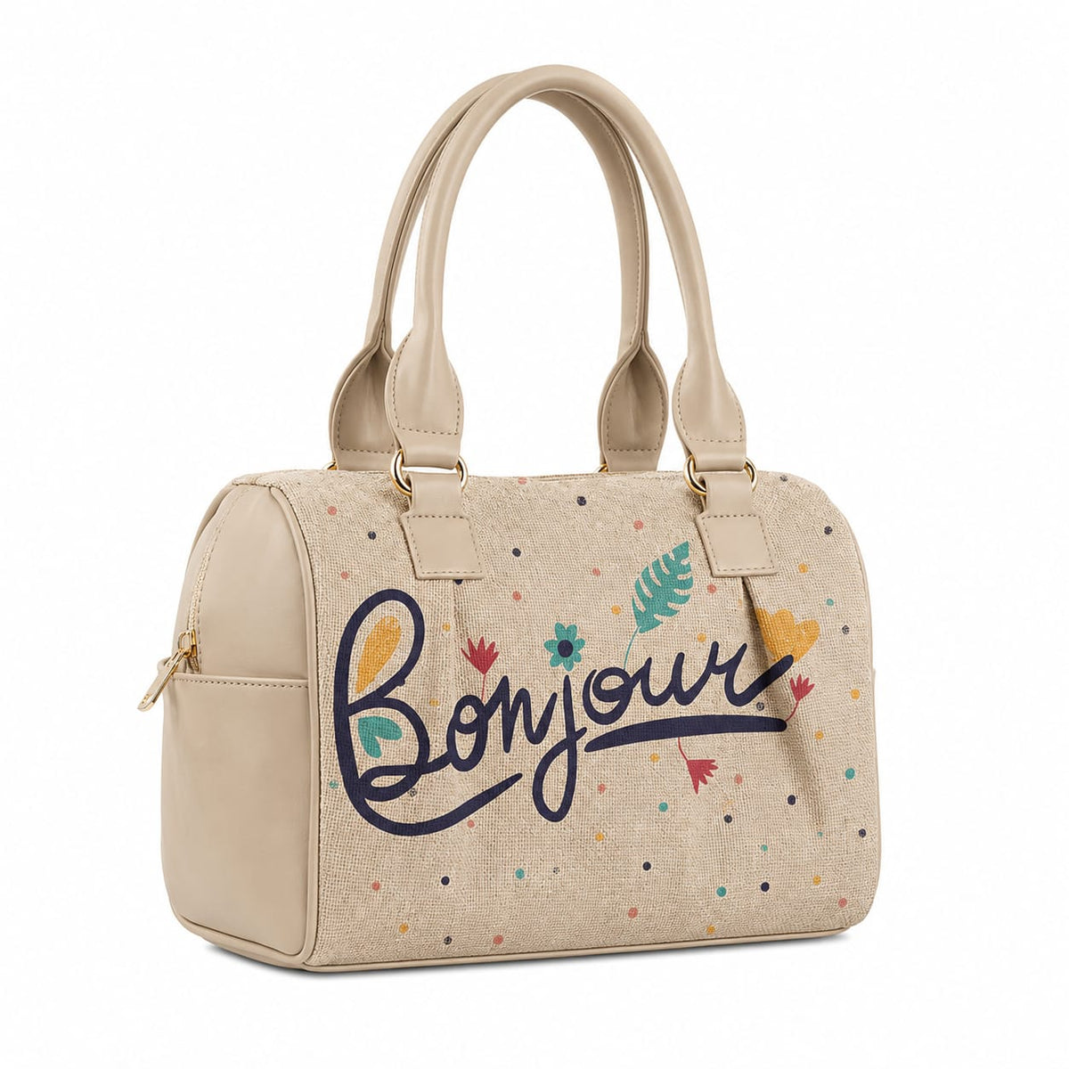 Beige Speedy Bag Bonjour