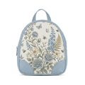 Blue O Mini Backpacks Vintage Blue Floral Aesthetic