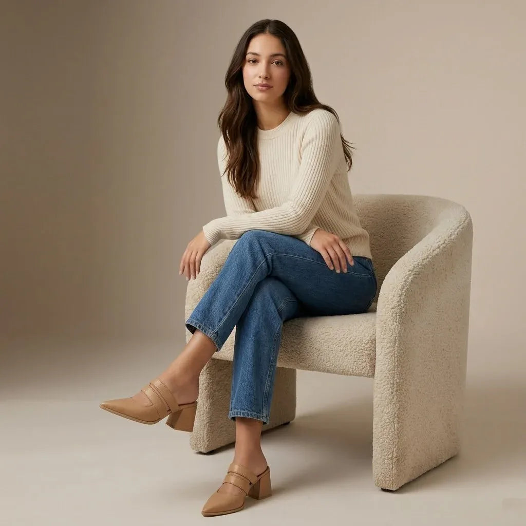 Beige Double Strap Mules – Step Into Your Power - 6