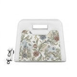 White Chic Peek Handbag Vintage Castle Floral Neoprene