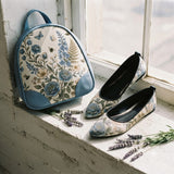 Vintage Blue Floral Aesthetic shoe Footwear