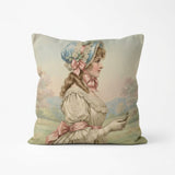 Decorative Pillow Victorian Fashion Illustration