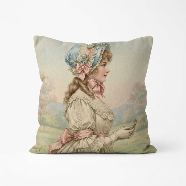 Decorative Pillow Victorian Fashion Illustration