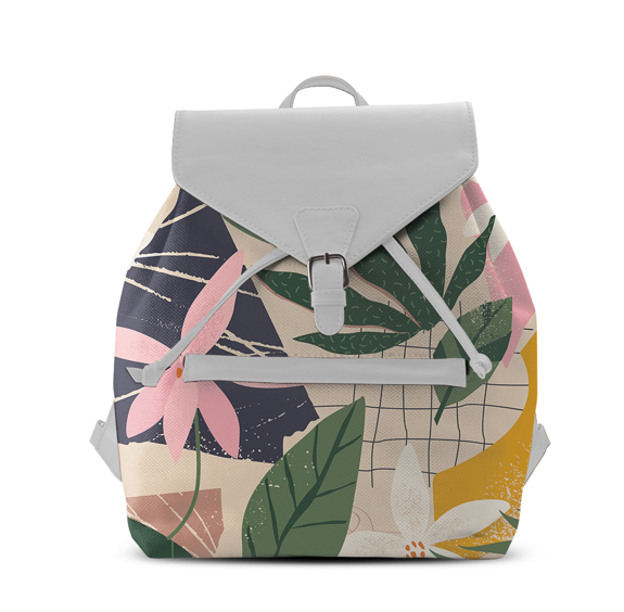 White Aurora Backpack Aut Leaf