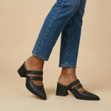 Black Double Strap Mules – Step Into Your Power - 2