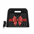 Black Chic Peek Handbag Polka Dot Red Bow