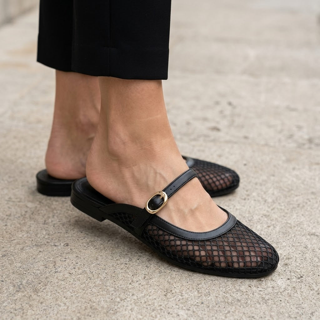 Black Trellis Mule