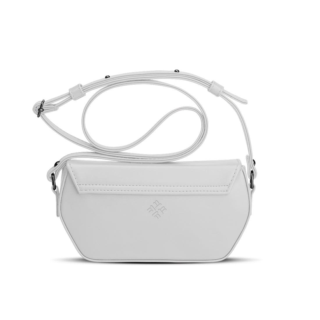 White Swag Crossbody Watercolor tropical