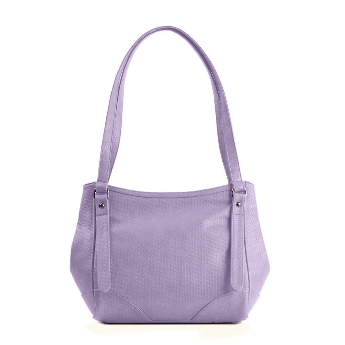 Lavender Leather Tote Bag floral