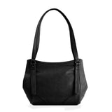 Black Leather Tote Bag palestine flower - CANVAEGYPT