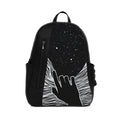 Black Mixed Backpack Through window