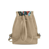 Beige City Serenade Backpack Abstract Avian Mosaic - CANVAEGYPT
