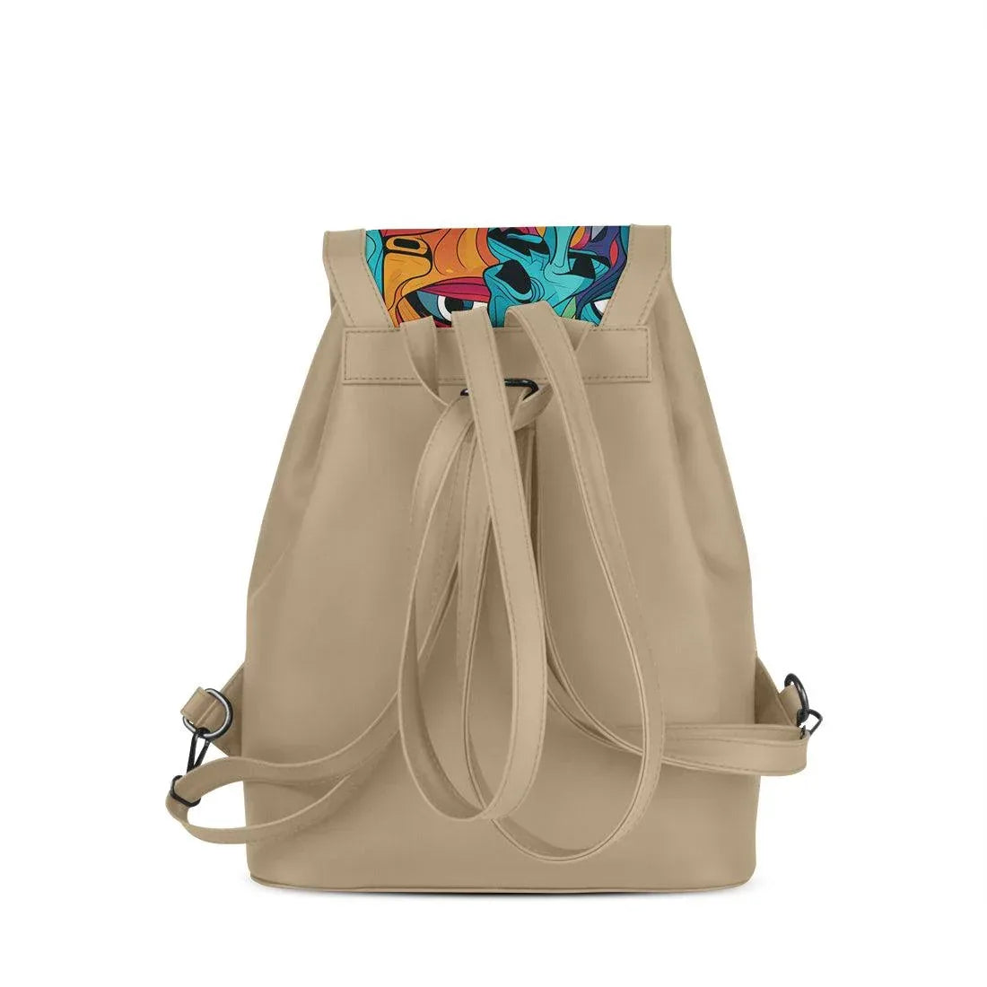 Beige City Serenade Backpack Doodles of the Deep - CANVAEGYPT
