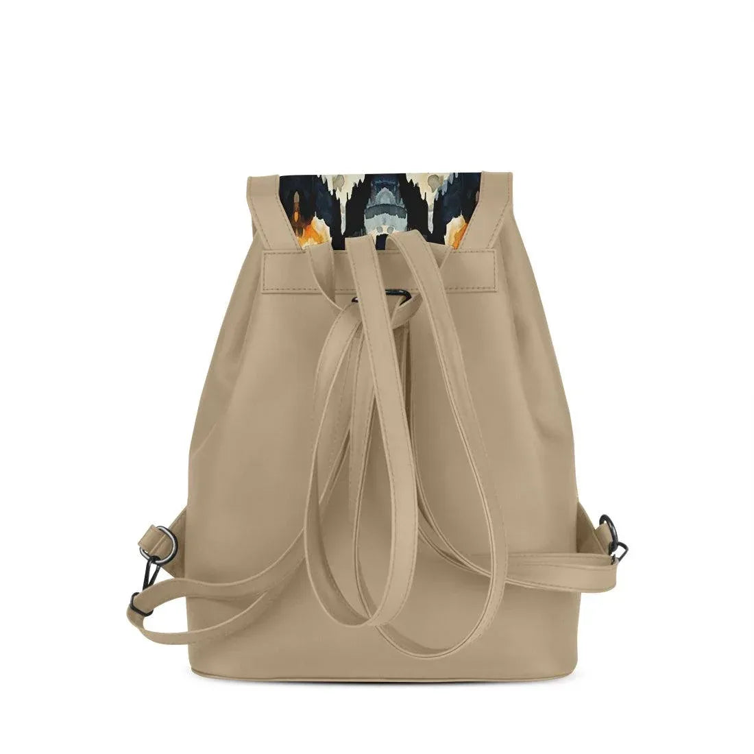 Beige City Serenade Backpack Teal Tribal Symmetry - CANVAEGYPT