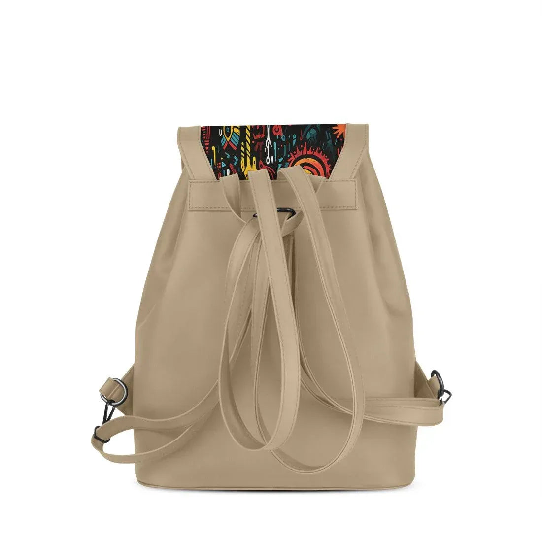 Beige City Serenade Backpack Tribal Rhythms - CANVAEGYPT