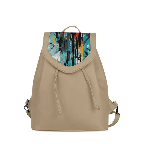 Beige City Serenade Backpack Cerulean Dreams - CANVAEGYPT