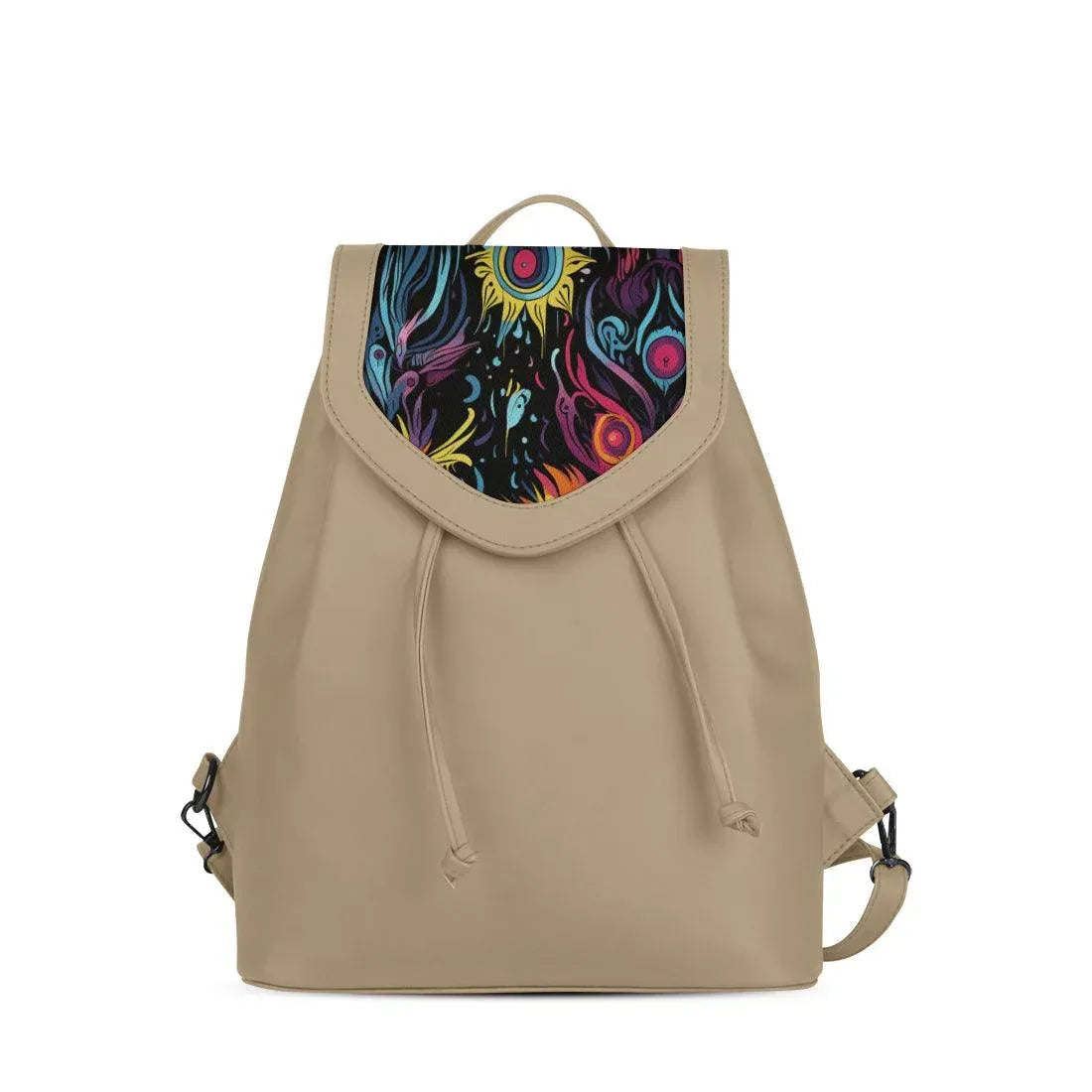Beige City Serenade Backpack Purple Ikat Mirage - CANVAEGYPT
