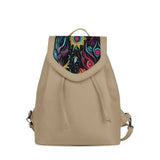 Beige City Serenade Backpack Purple Ikat Mirage - CANVAEGYPT