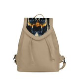 Beige City Serenade Backpack Teal Tribal Symmetry - CANVAEGYPT