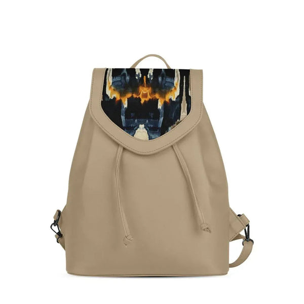 Beige City Serenade Backpack Teal Tribal Symmetry - CANVAEGYPT