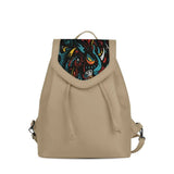 Beige City Serenade Backpack Tribal Rhythms - CANVAEGYPT