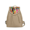 Beige City Serenade Backpack Vibrant Mosaic