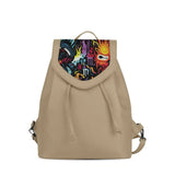 Beige City Serenade Backpack Vibrant Visions - CANVAEGYPT