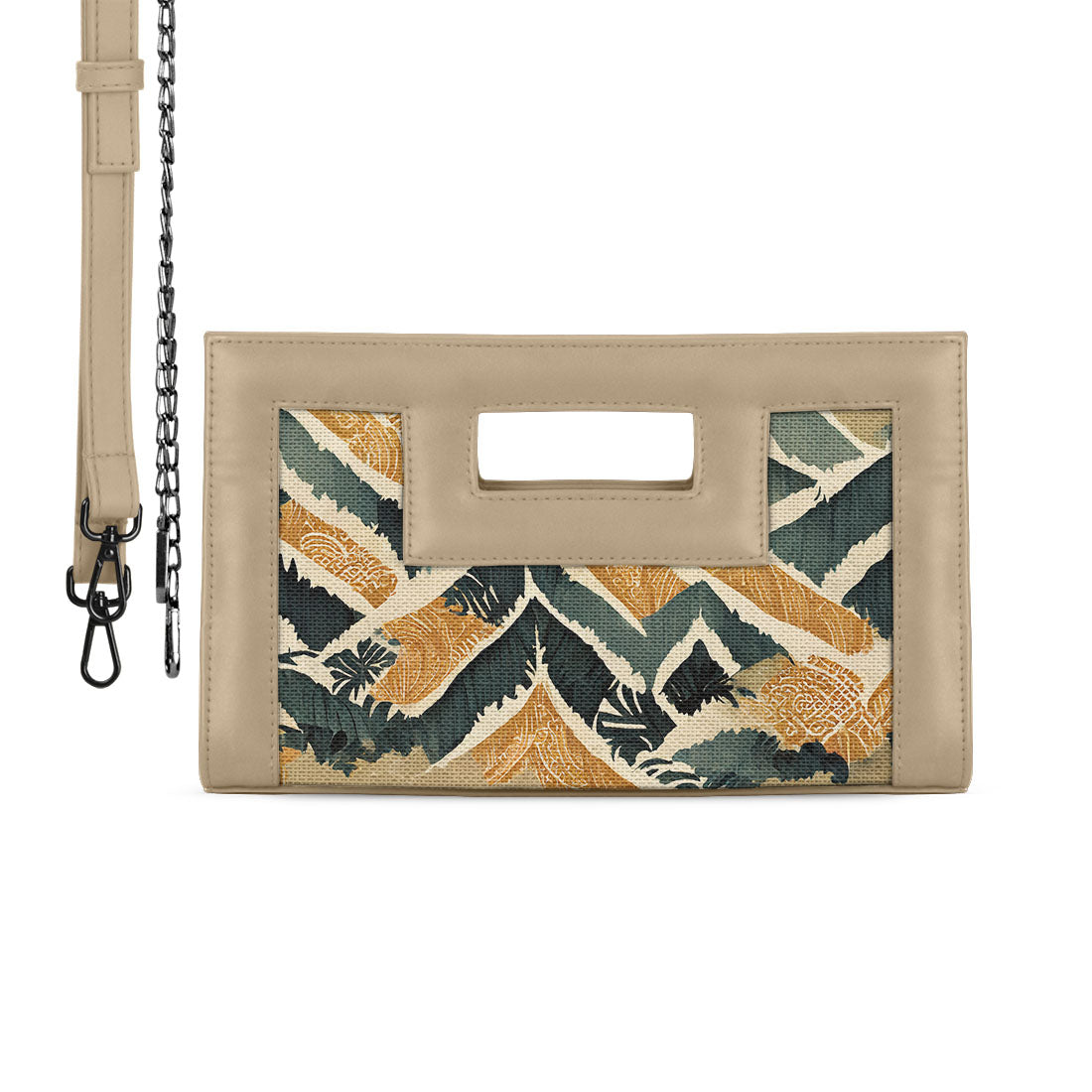 Beige City Sleek Clutch Ikat - 2