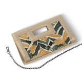 Beige City Sleek Clutch Ikat - 1