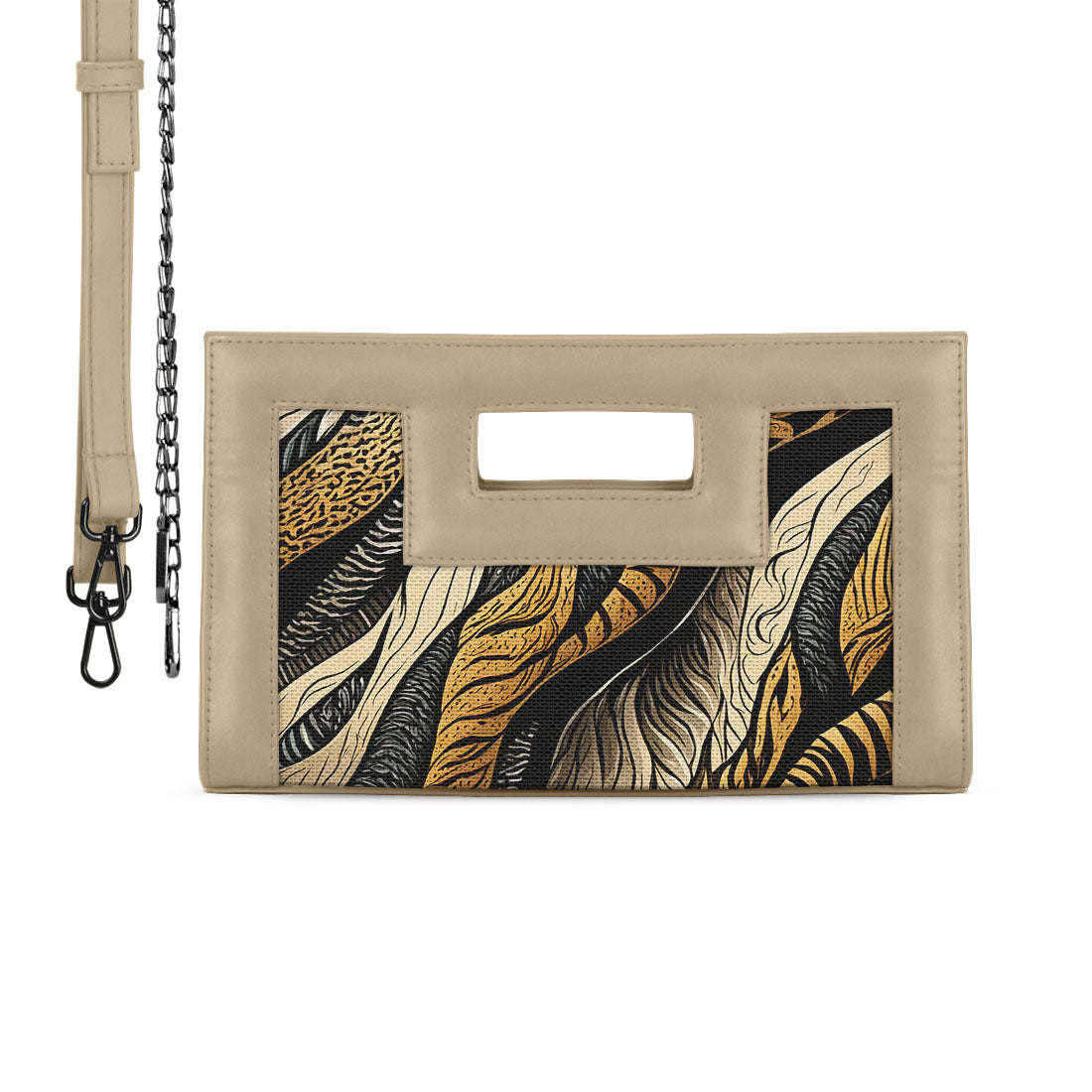 Beige City Sleek Clutch Connected - 2