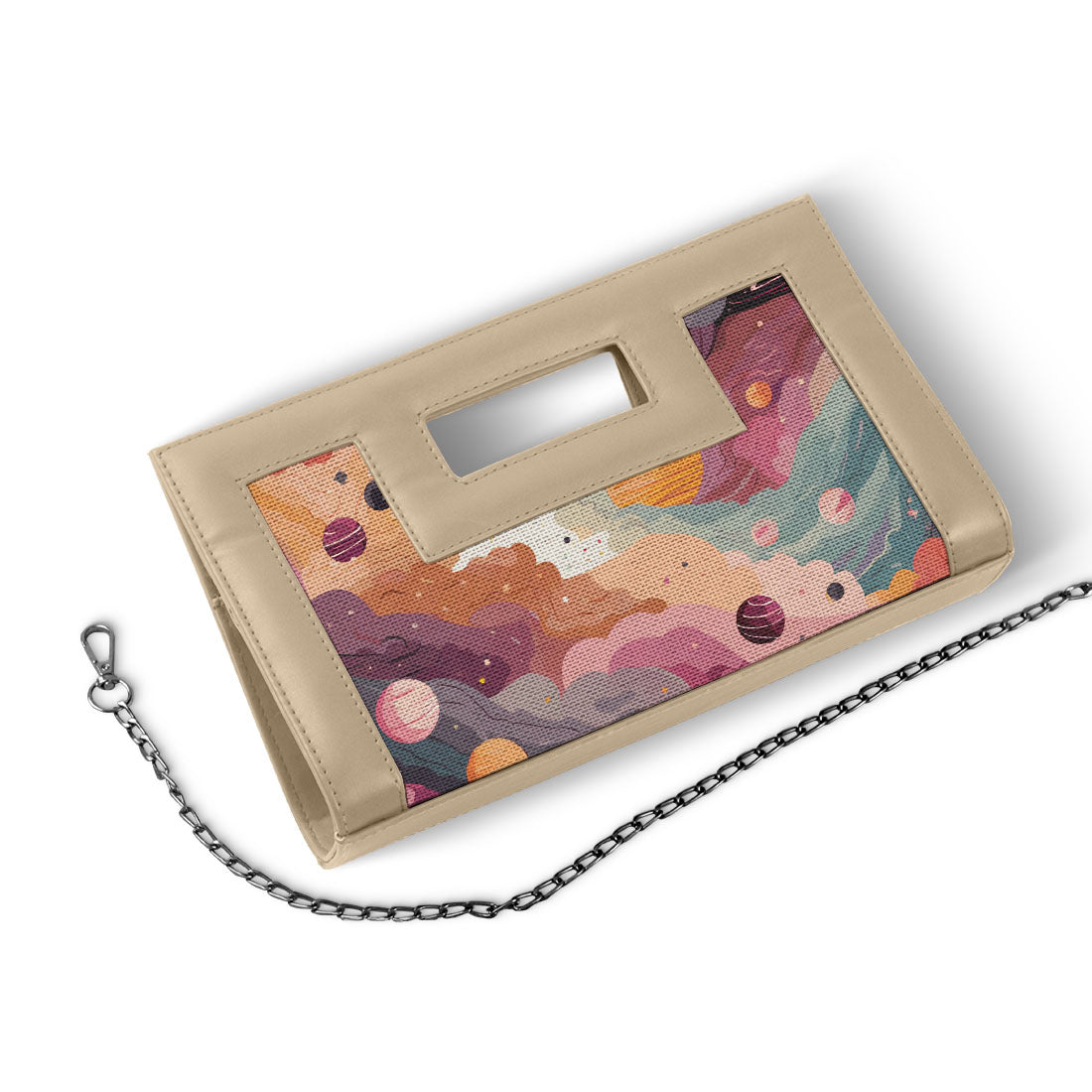 Beige City Sleek Clutch Cosmic Dreams - 1