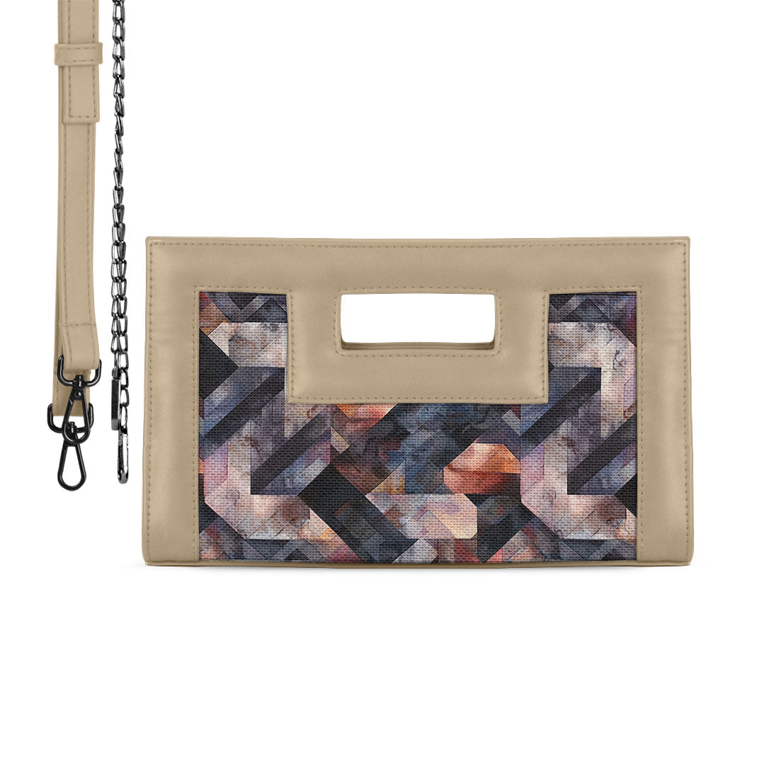 Beige City Sleek Clutch Rectangles - 2