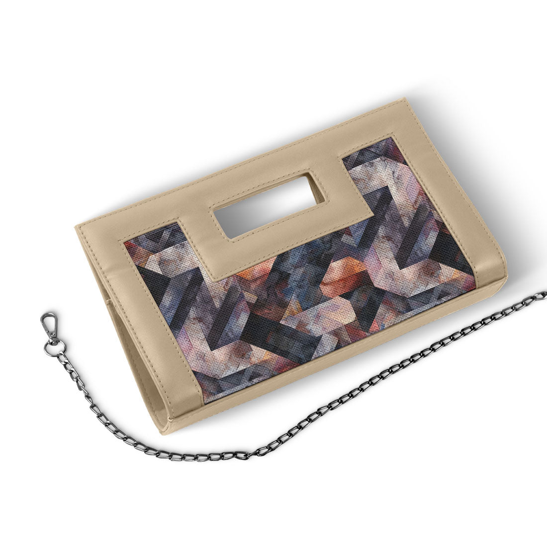 Beige City Sleek Clutch Rectangles - 1