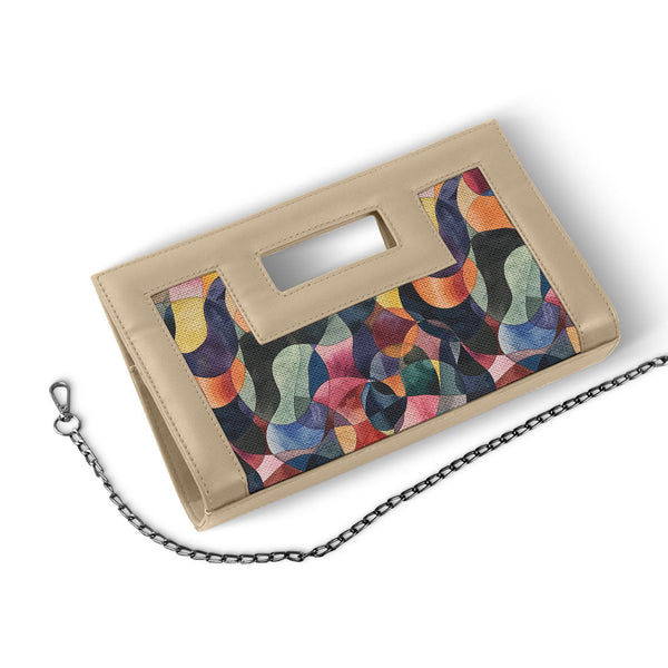 Beige City Sleek Clutch Watercolor Wavy - 1