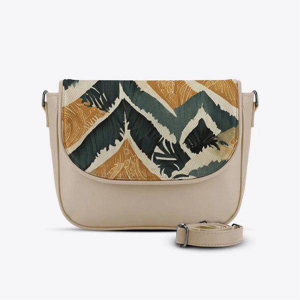Beige Messenger Crossbody  Shapes - CANVAEGYPT