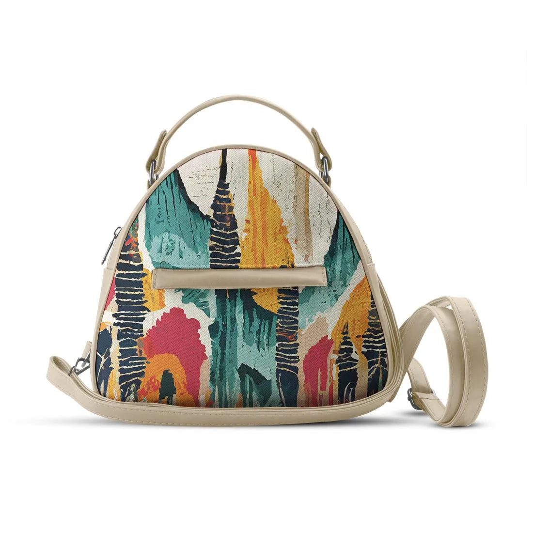 Beige Mini Voyage Backpack Mixed Colors - CANVAEGYPT