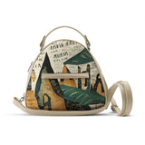 Beige Mini Voyage Backpack Old Magazine - CANVAEGYPT