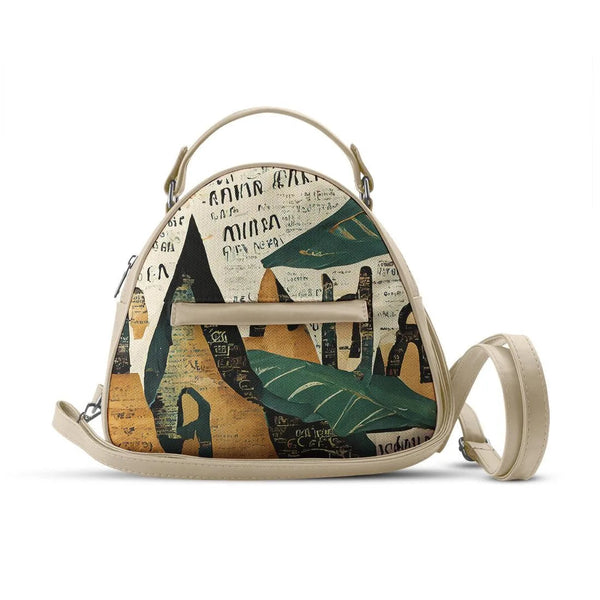 Beige Mini Voyage Backpack Old Magazine - CANVAEGYPT