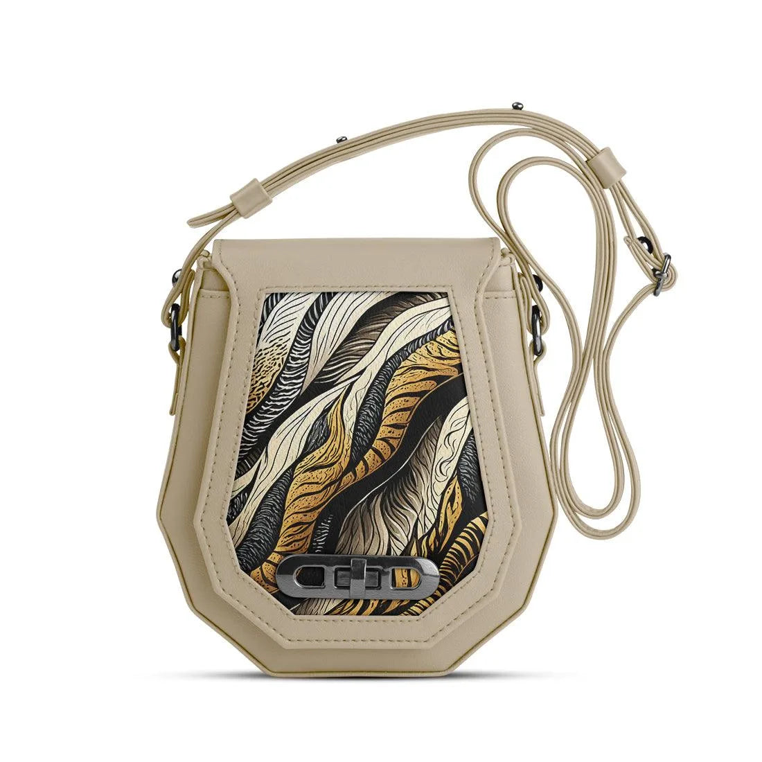 Beige Polygon Crossbags CONNECTED