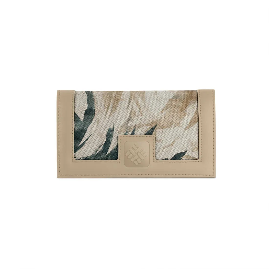 Beige Botanical Sleek Elegance Fold Wallet - 2