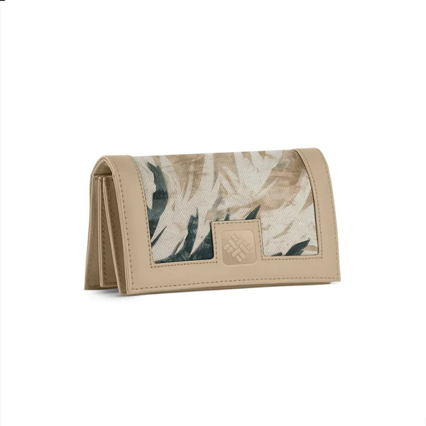 Beige Botanical Sleek Elegance Fold Wallet - 1