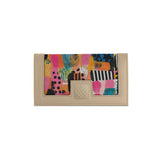 Beige Sleek Elegance Fold Wallet in Whimsical Patchwork Delight - 2