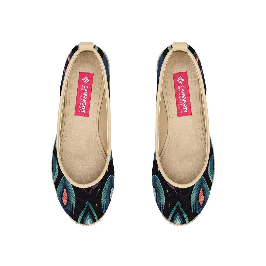 Beige Voyage Round Toe Aquatic - CANVAEGYPT